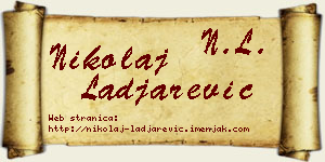 Nikolaj Lađarević vizit kartica